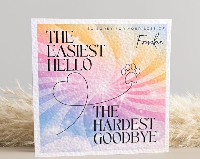 Pet Loss Card, Condolences, Dog pet Loss