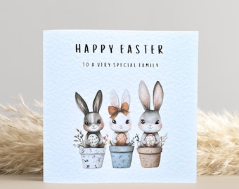 Easter Card for Family: easter eggs personalised