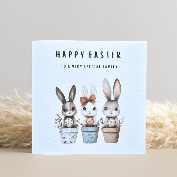 Easter Card for Family: easter eggs personalised