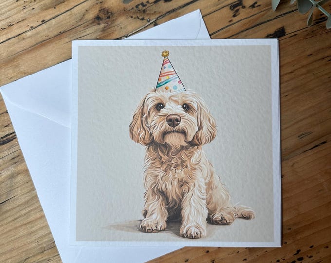 Cockapoo Birthday Card
