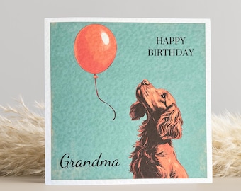Red Cocker Spaniel Birthday Card