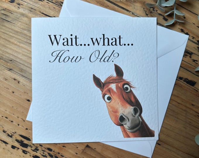 Chestnut Horse Birthday Card