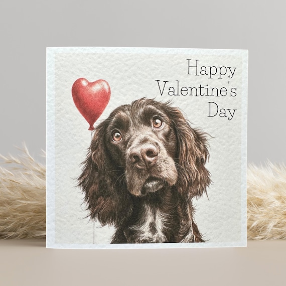 Brown Cocker Spaniel Love Card