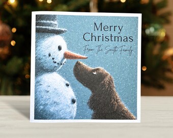 Brown Cocker Spaniel Christmas Card