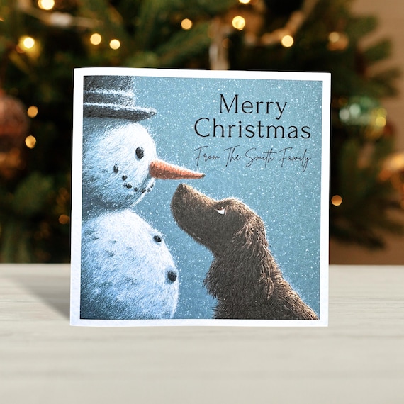 Brown Cocker Spaniel Christmas Card