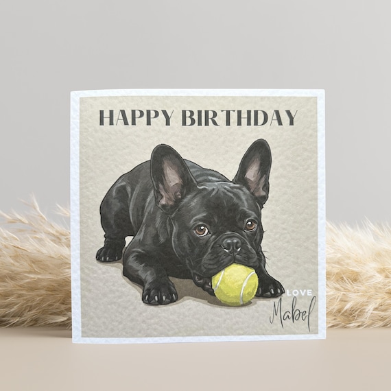 French Bulldog Birthday Card