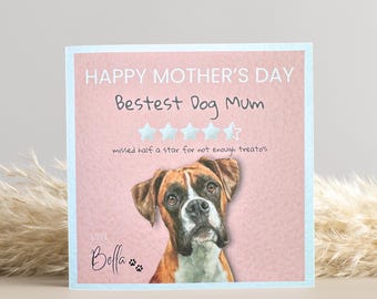 Boxer Dog Dog Mothers Day Card