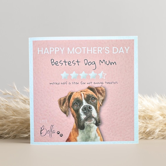 Boxer Dog Dog Mothers Day Card