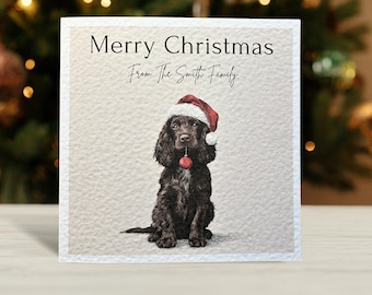 Brown Cocker Spaniel Christmas Card