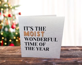 Mature Content | Rude Funny Christmas Cards - 6x6 Inches - White Textured Card with Envelopes