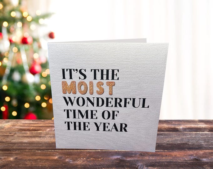 Mature Content | Rude Funny Christmas Cards - 6x6 Inches - White Textured Card with Envelopes