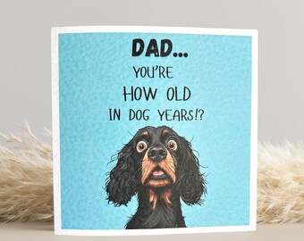Black and tan Cocker Spaniel Birthday Card