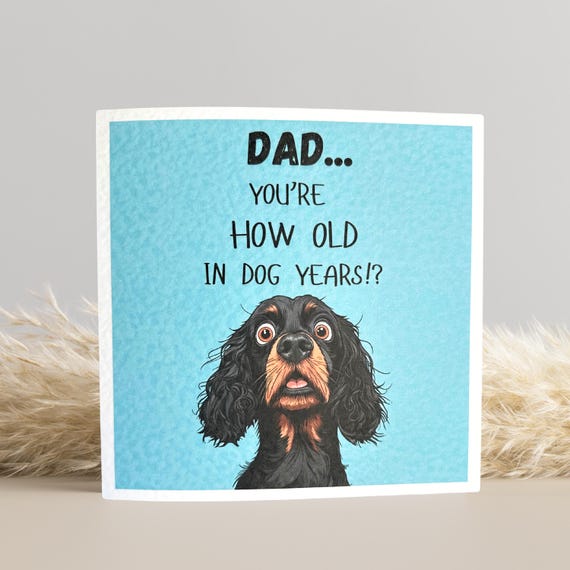 Black and tan Cocker Spaniel Birthday Card