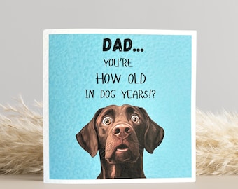 Chocolate Labrador Birthday Card