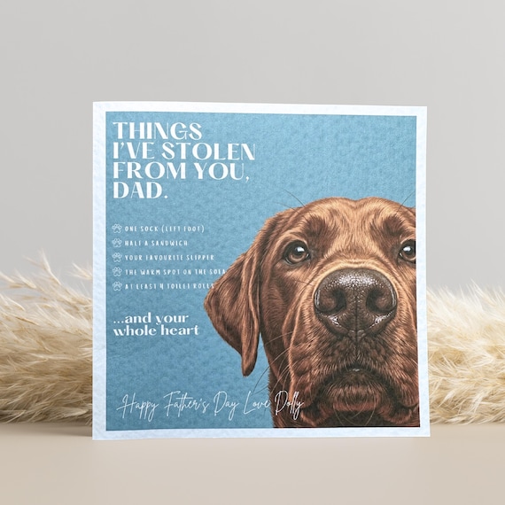 Fox Red Labrador Father's Day Card