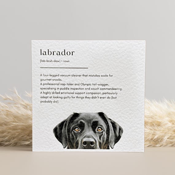 Black Labrador Birthday Card
