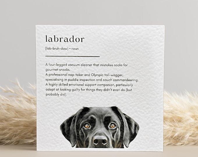 Black Labrador Birthday Card