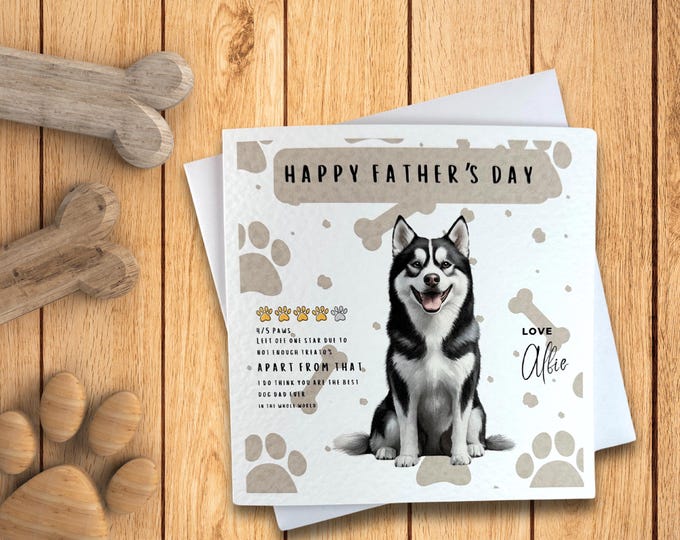 Husky Father's Day Card