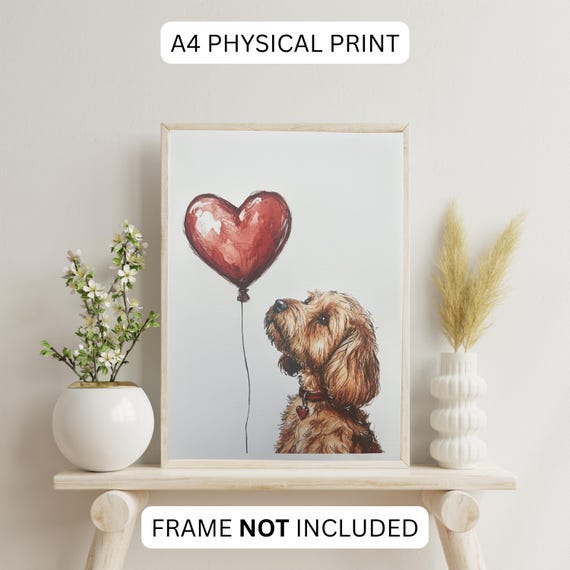 Cockapoo Wall art Print – A4 Print