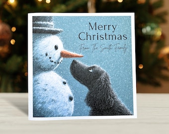 Black Cocker Spaniel Christmas Card