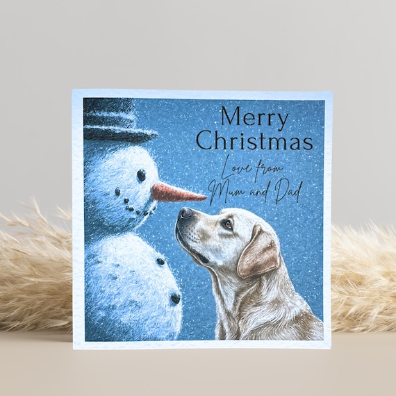 Yellow Labrador Christmas Card