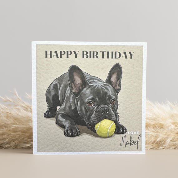 French Bulldog Birthday Card