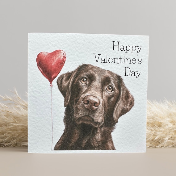 Chocolate Labrador Love Card