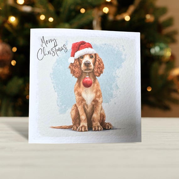 Golden Cocker Spaniel Christmas Card