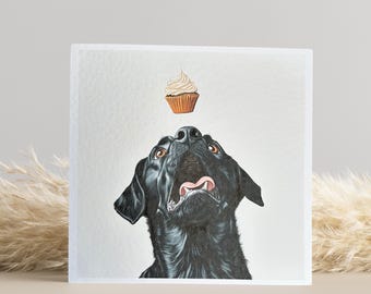 Black Labrador Birthday Card