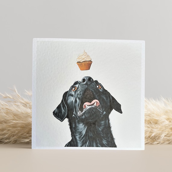 Black Labrador Birthday Card