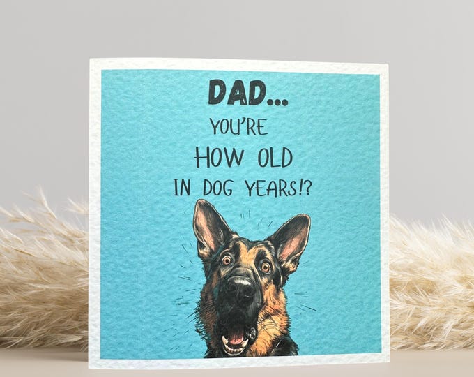 German Shepherd Birthday Card