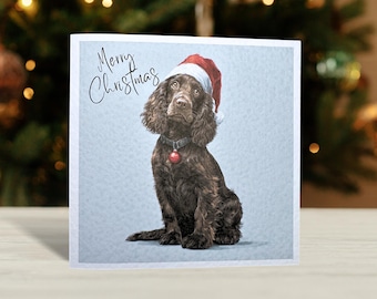 Brown Cocker Spaniel Christmas Card