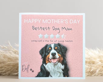 Bernese Dog Mothers Day Card