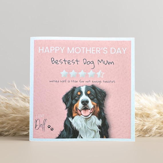 Bernese Dog Mothers Day Card