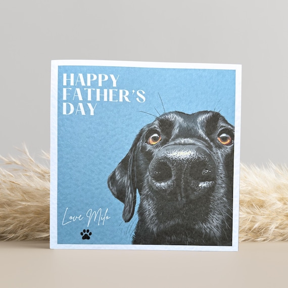 Black Labrador Father's Day Card