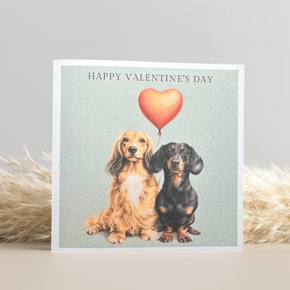 Dachshund Valentine's Day Card: Dog Lover Gift