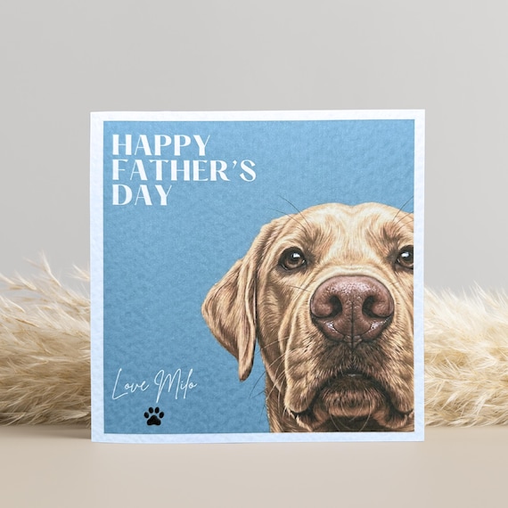 Yellow Labrador Father's Day Card