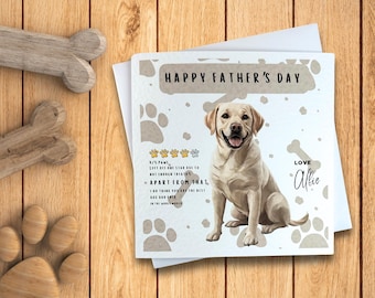 Yellow Labrador Father's Day Card