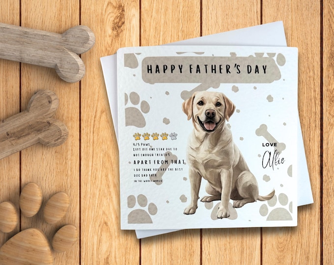 Yellow Labrador Father's Day Card