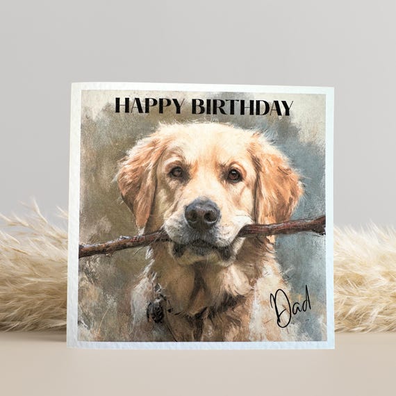 Golden Retriever Birthday Card