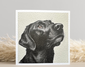 Black Labrador Birthday Card