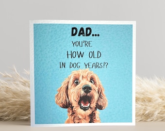 Golden cockapoo Birthday Card