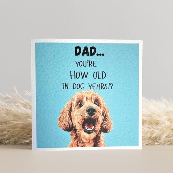 Golden cockapoo Birthday Card