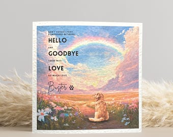 Dog loss card, Golden Retriever