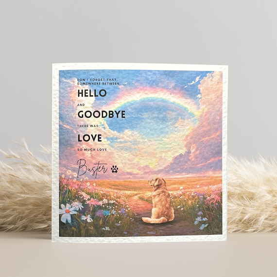 Dog loss card, Golden Retriever