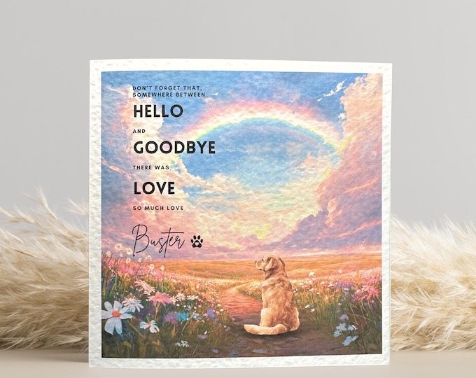 Dog loss card, Golden Retriever