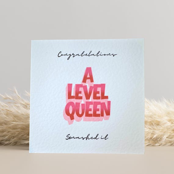 A Level Congratulations Card: Exam Results Card