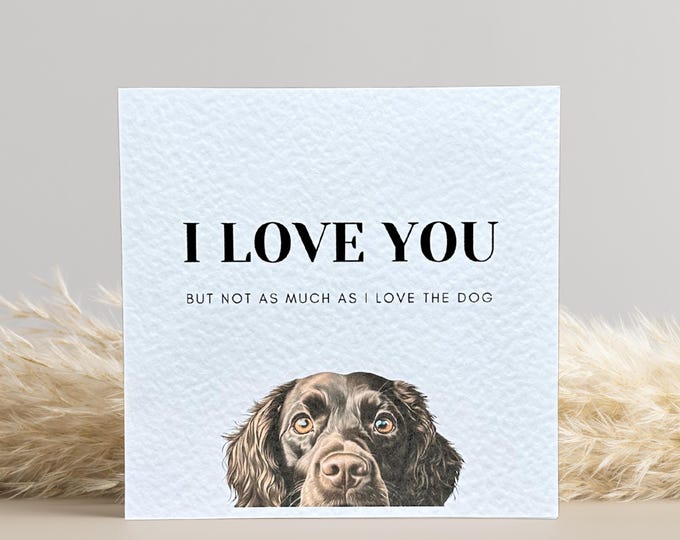 Chocolate Cocker Spaniel Love Card