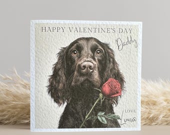 Brown Cocker Spaniel Love Card