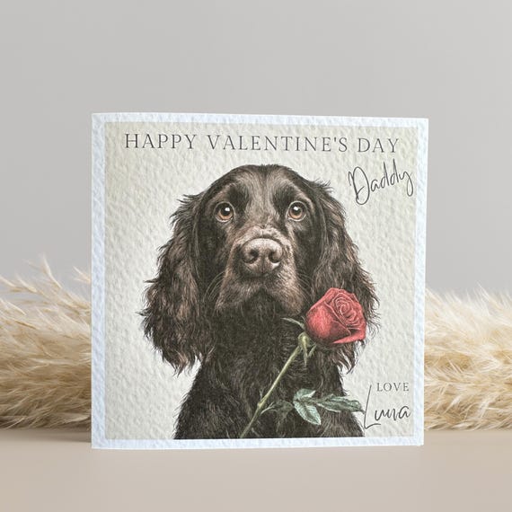 Brown Cocker Spaniel Love Card